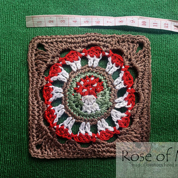Mushroom Circle Granny Square