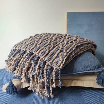 Untwisted Brioche Blanket