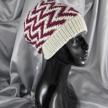 Zig Zag Stripe Slouch Hat