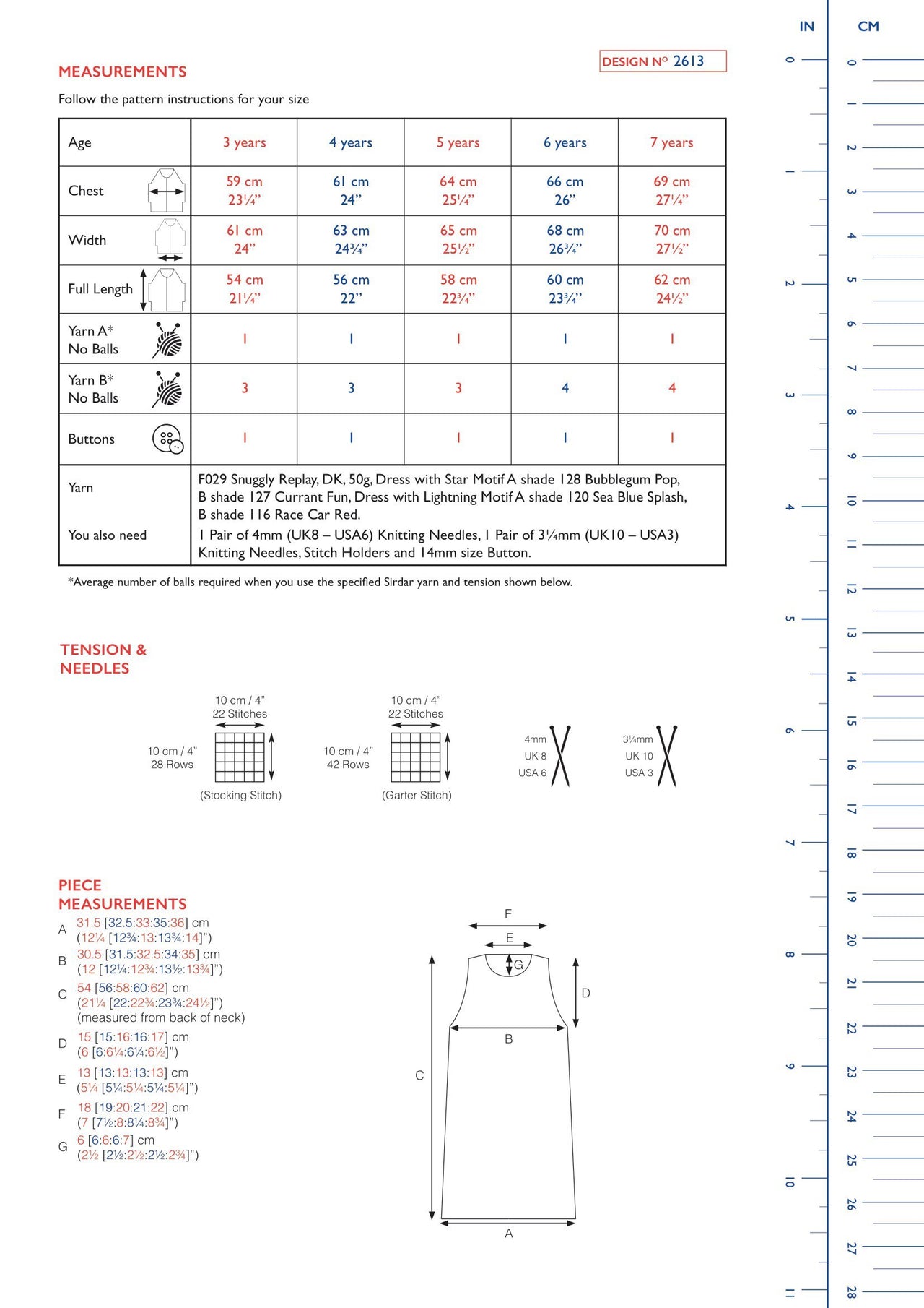 Speed of Light Tunic in Sirdar Snuggly Replay DK - 2613 - Downloadable PDF