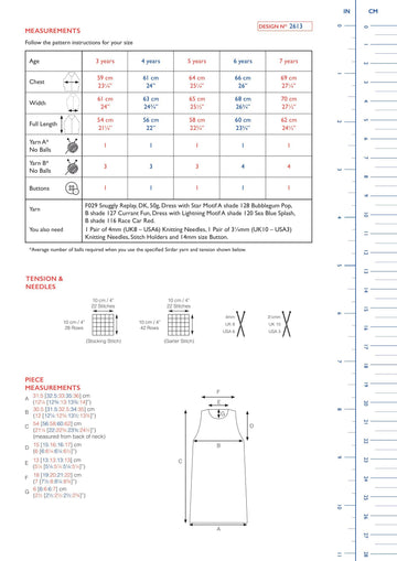 Speed of Light Tunic in Sirdar Snuggly Replay DK - 2613 - Downloadable PDF
