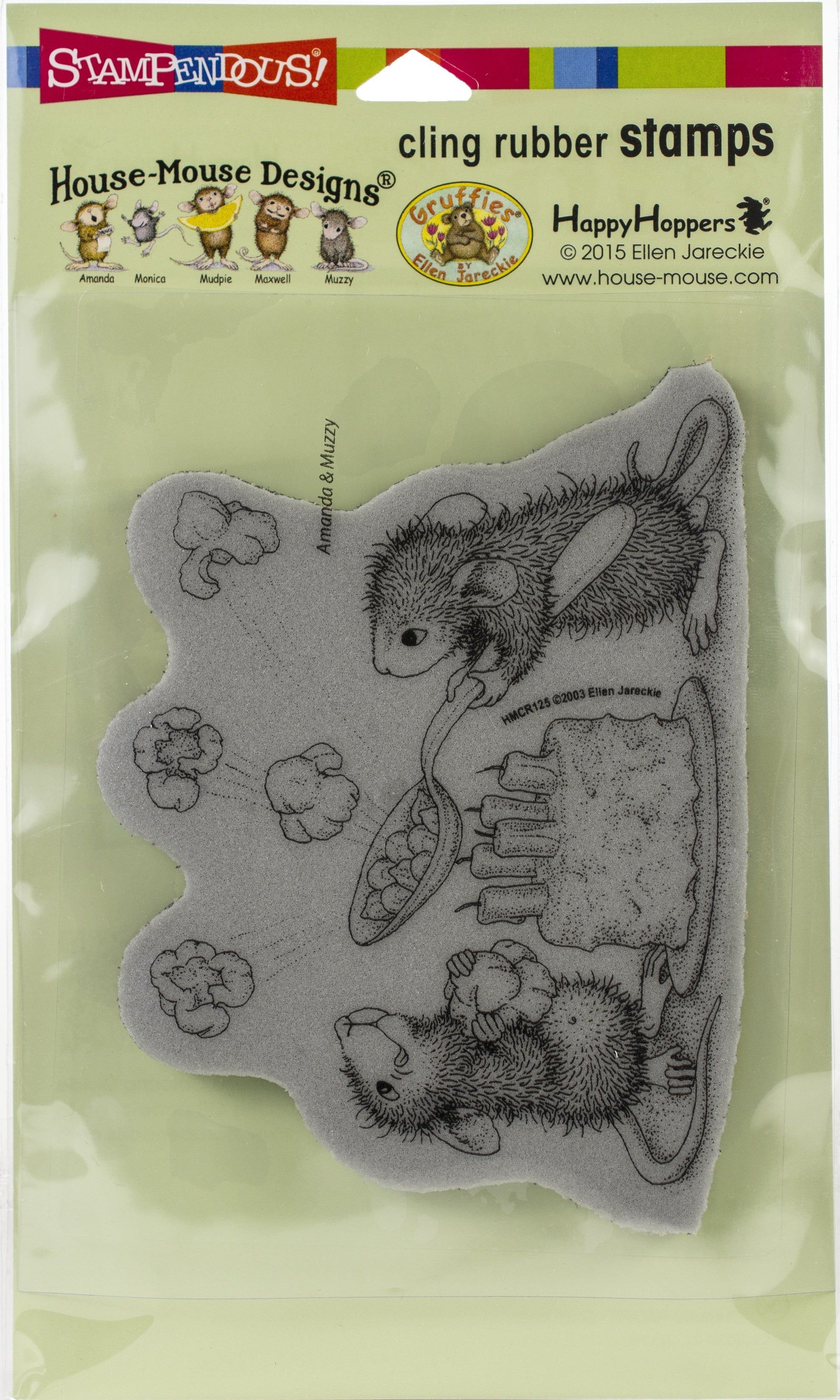 Stampendous House Mouse Cling Stamp - Popcorn Birthday