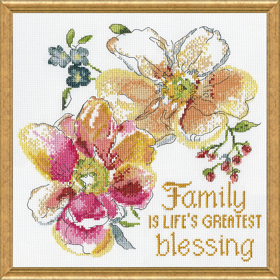 Design Works Family Blessings Cross Stitch Kit - 10 X 10