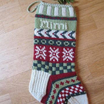 Holly & Snowflake Stocking
