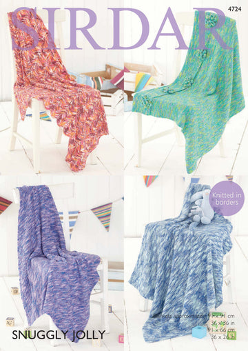 Blankets in Sirdar Snuggly Jolly - 4724 - Downloadable PDF