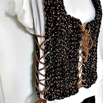 960- Laced Crochet Vest