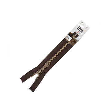 Zip with Mosel Antique Gold 15cm