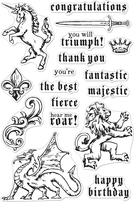 Hero Arts Clear Stamps 4"X6" - Majestic Beasts