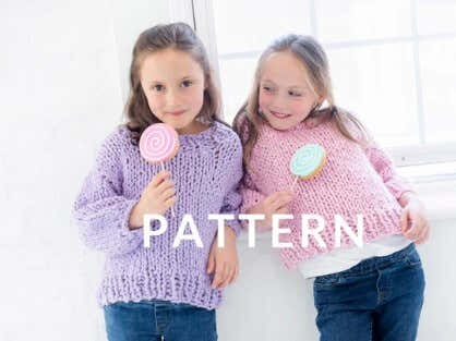 Mini Sweater in Loopy Mango Big Cotton - Downloadable PDF