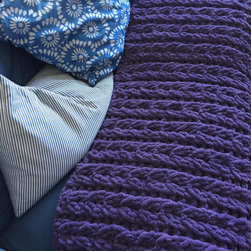 Caterpillar Cable Throw Blanket