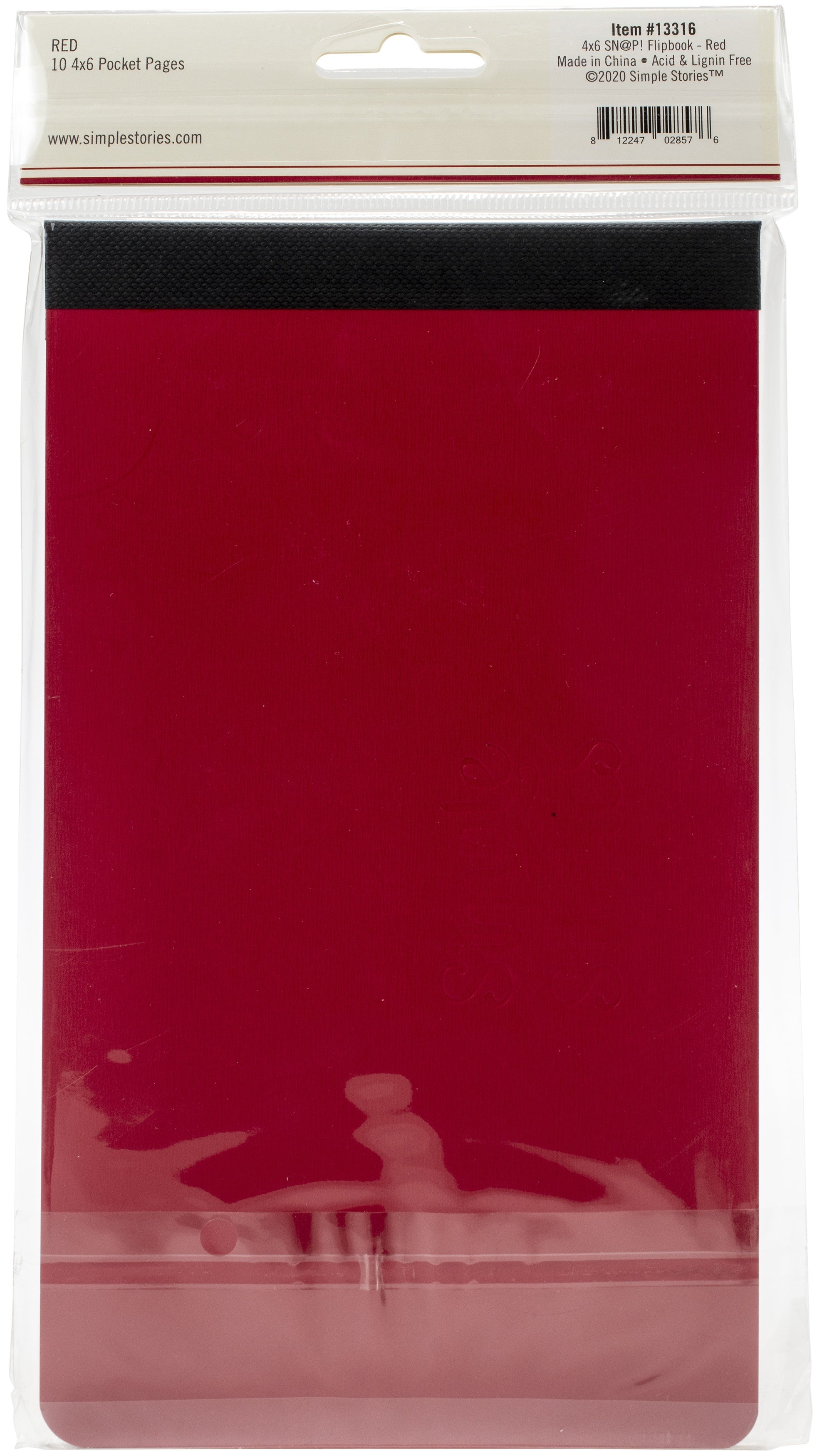 Simple Stories Sn@p! Flipbook 4"X6" - Red
