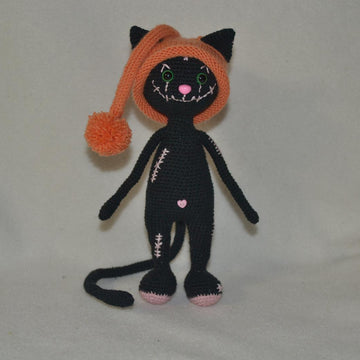 Amigurumi Black cat doll