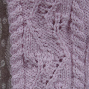Tilting Leaf and Cable fingerless mitts/gloves
