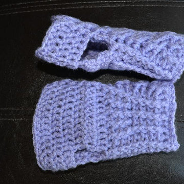 Amber Crochet Cable Fingerless Gloves