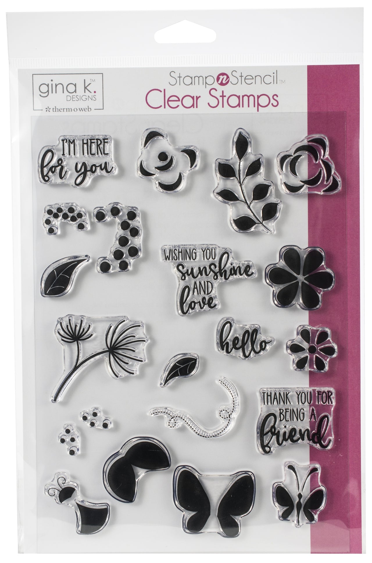 Therm O Web Gina K Designs Stamp Set - Petals & Wings