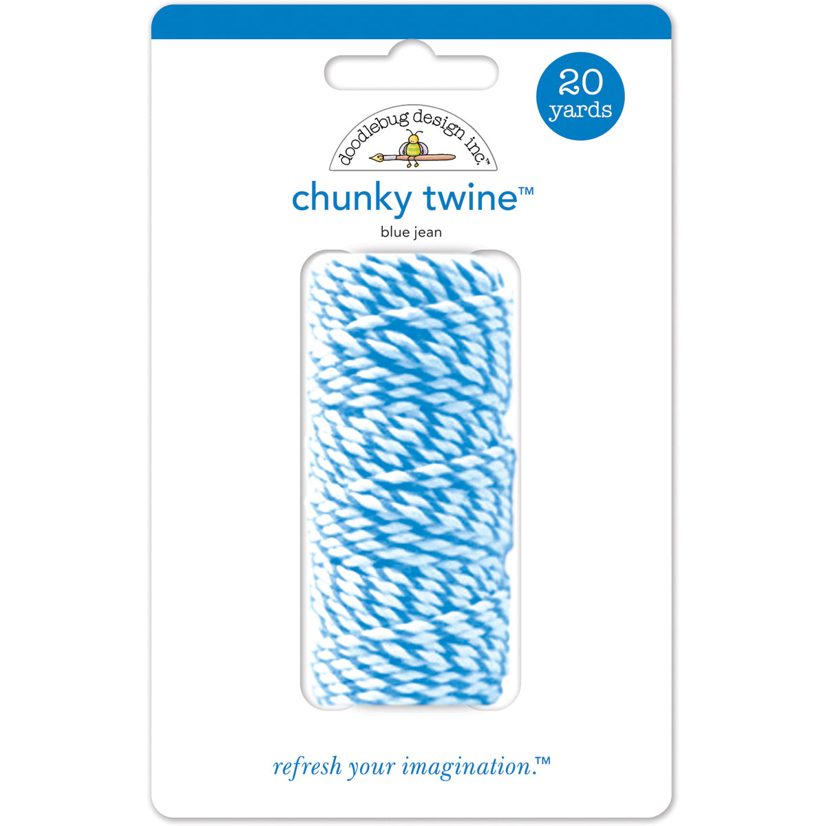 Doodlebug Monochromatic Chunky Twine 20yd - Blue Jean