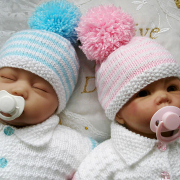 Knitting pattern Baby Reborn Dolls, Cardigan, Hat and boots, 17-22" Doll, 0-3 Month Baby