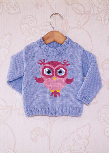 Intarsia - Rose the Owl Chart - Childrens Sweater