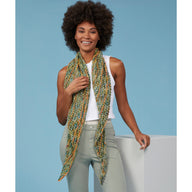 Sunset Beach Wrap - Shawl Knitting Pattern for Women in Tahki Yarns Tandem