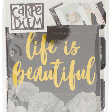 Carpe Diem Beautiful Double-Sided Personal Planner Inserts - Monthly, Undated