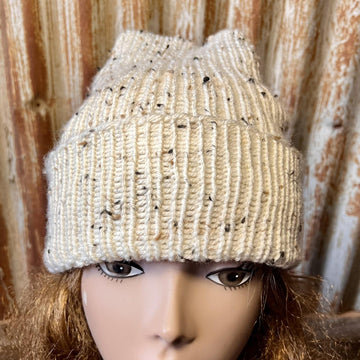 Alpine Cuffed Beanie -- a loom knit pattern