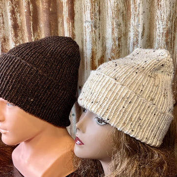 Alpine Cuffed Beanie -- a loom knit pattern
