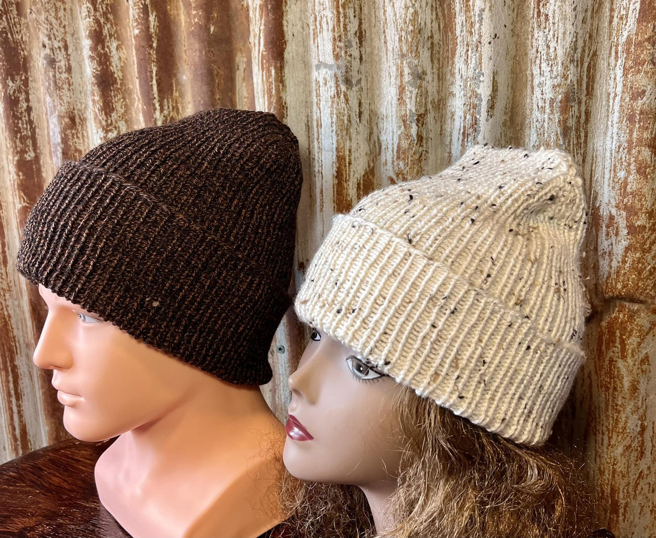 Alpine Cuffed Beanie -- a loom knit pattern