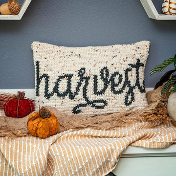 Harvest Crochet Pillow Cover
