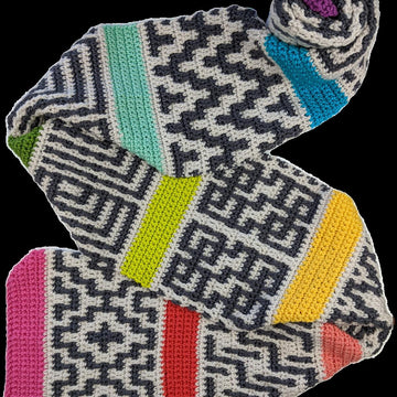 Mosaic Madness Scarf - Tournament of Stitches 2020