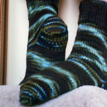 Anacapa Bottom Flappers (Toe-up Socks 2 on 2 circs)