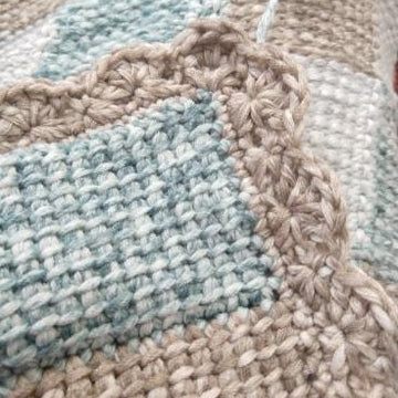 Tunisian Entreloc Baby Blanket