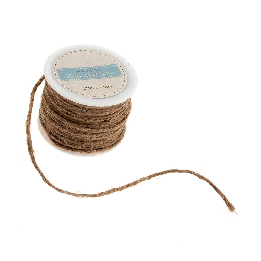 Groves Jute String: 20m x 2mm: Natural