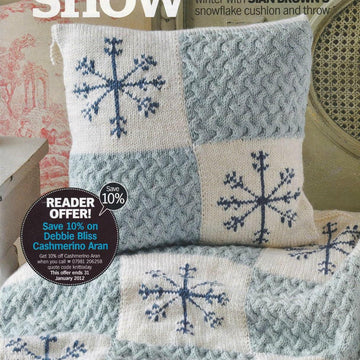 Snowflake and Texture Throw and Cushion Cover