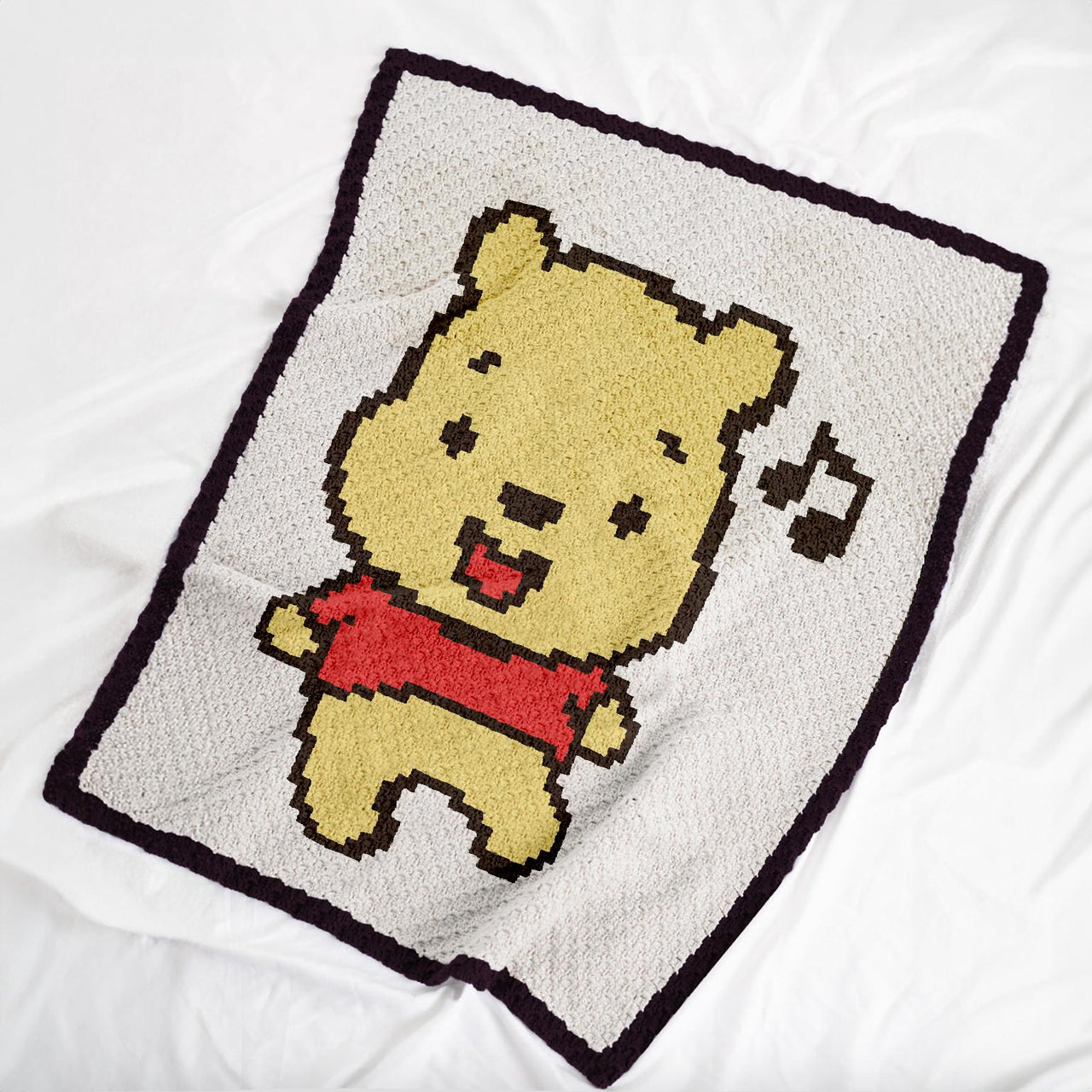 Dancing Winnie Bear C2C Crochet Blanket Pattern