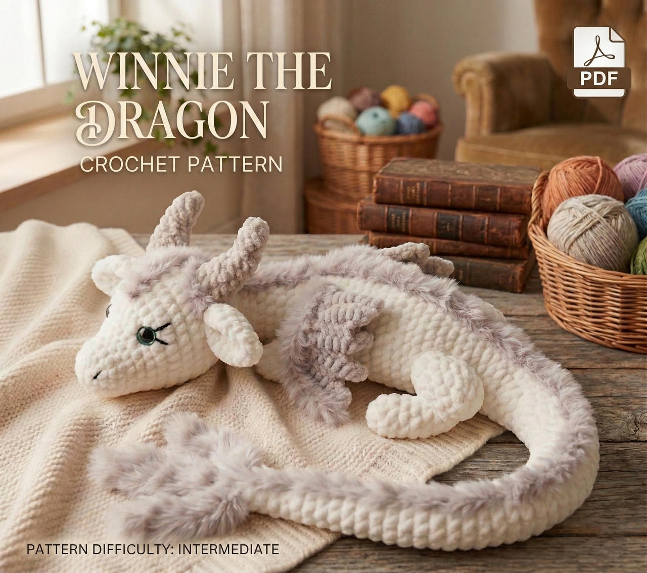 Winnie the Dragon Official Pattern, Dragon Crochet Pattern PDF