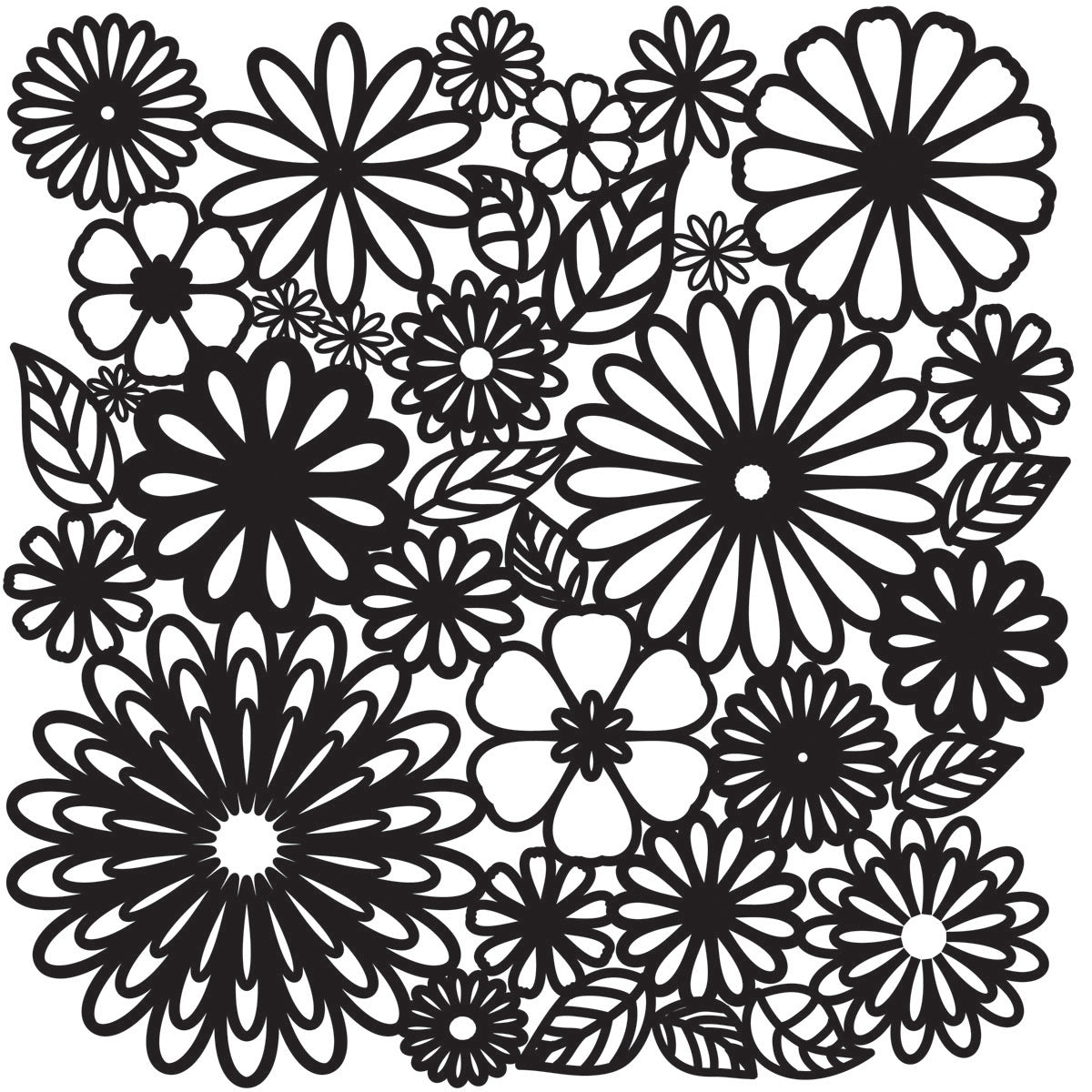 The Crafter's Workshop Crafter's Workshop Template 12"X12" - Flower Frenzy