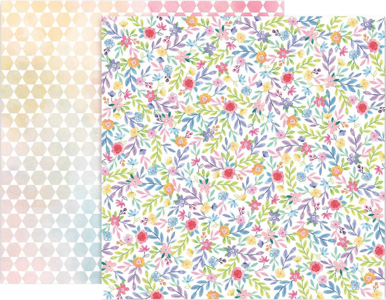 American Crafts Paige Evans Bloom Street Double-Sided Cardstock 12"X12" 25/Pkg - #23