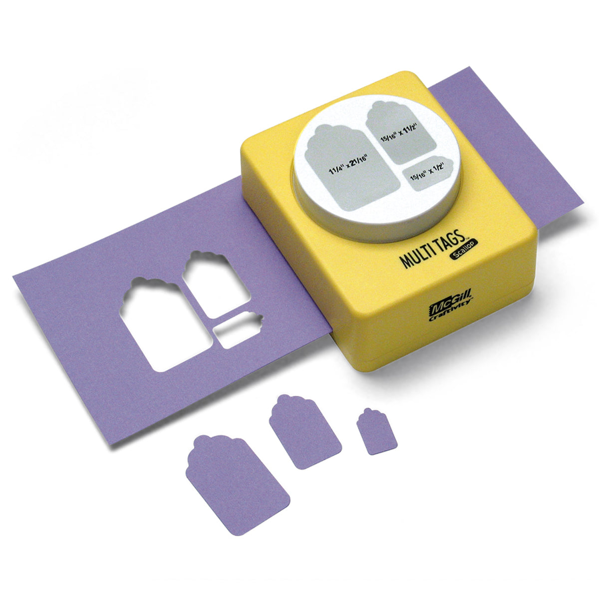 Advantus Stacking Lever Punch - Multi Tags, .5" To 2.0625"