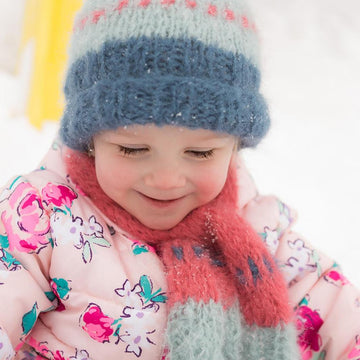 Peacock Ore Hat and Scarf set
