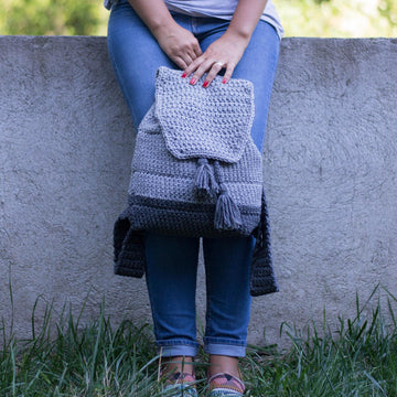 Light Grey Dipped Backpack