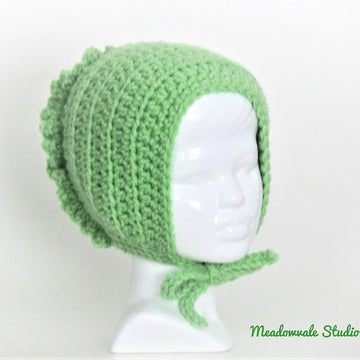 Easy Ruffle Baby Bonnet