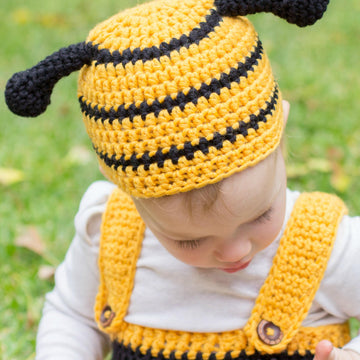 Bumble Bee Baby Hat & Playsuit Set