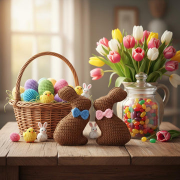 Chocolate Bunny Crochet Plushie
