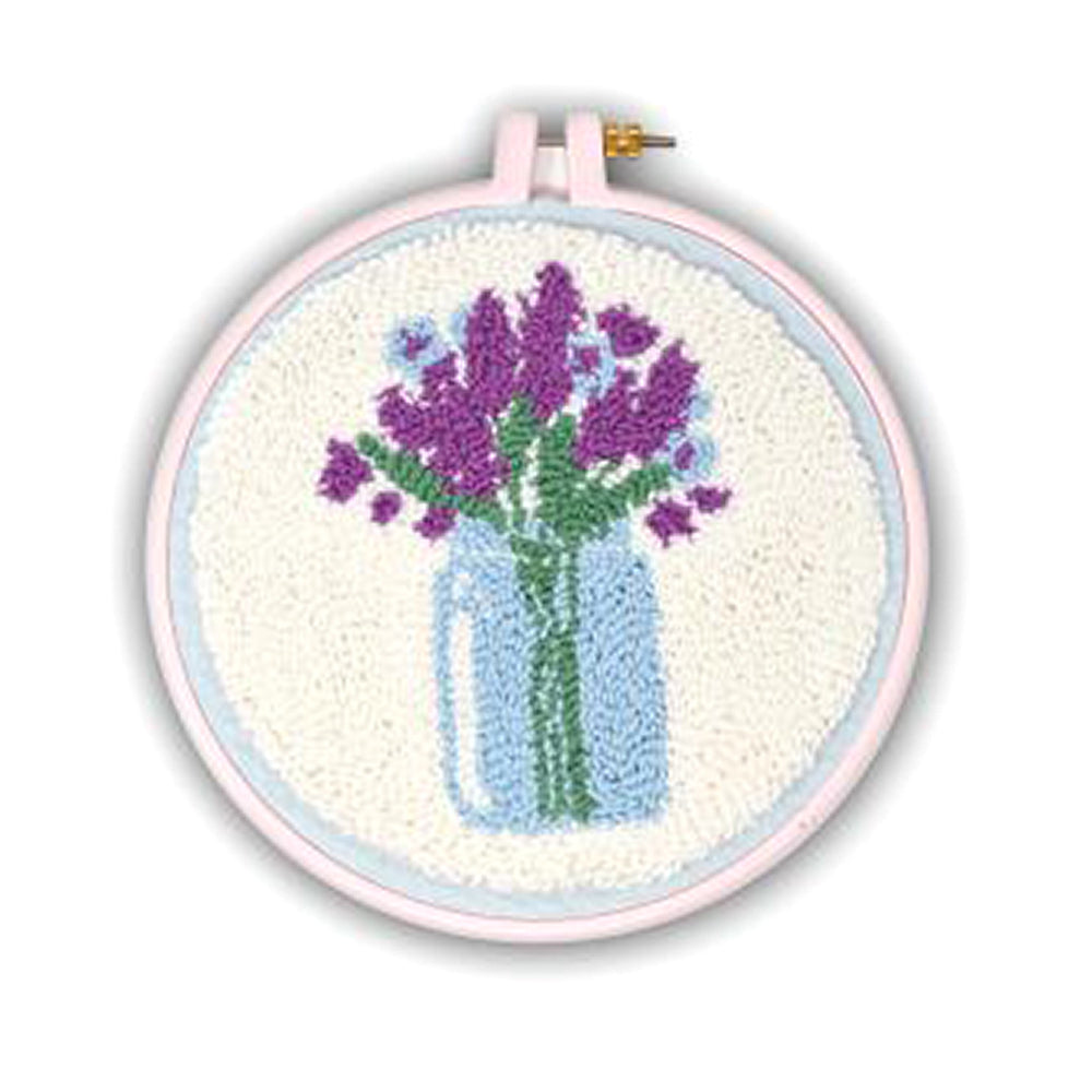 Creative World of Craft Wild Flowers Punch Needle Kit - 19 cm