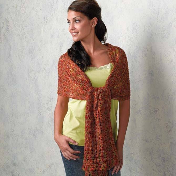 132 Rhea Lace Stole - Shawl Knitting Pattern for Women in Valley Yarns 2/14 Alpaca Silk Hand Dyed
