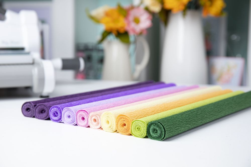 Sizzix Surfacez Crepe Paper 12" x 24" - 10 Sheets - Serenity