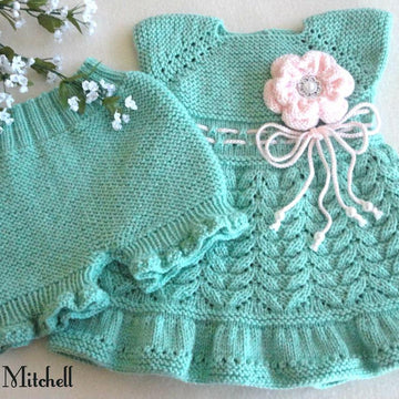 Knitting PATTERN Baby Dress Knitted Baby Pants by Elena Mitchell