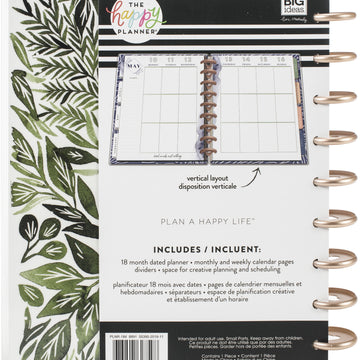 Happy Planner 18-Month Dated Medium Planner 7.75"X9.75" - Green Garden, July 2020-