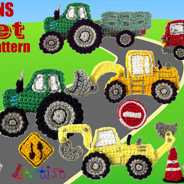 Vehicle Crochet Applique
