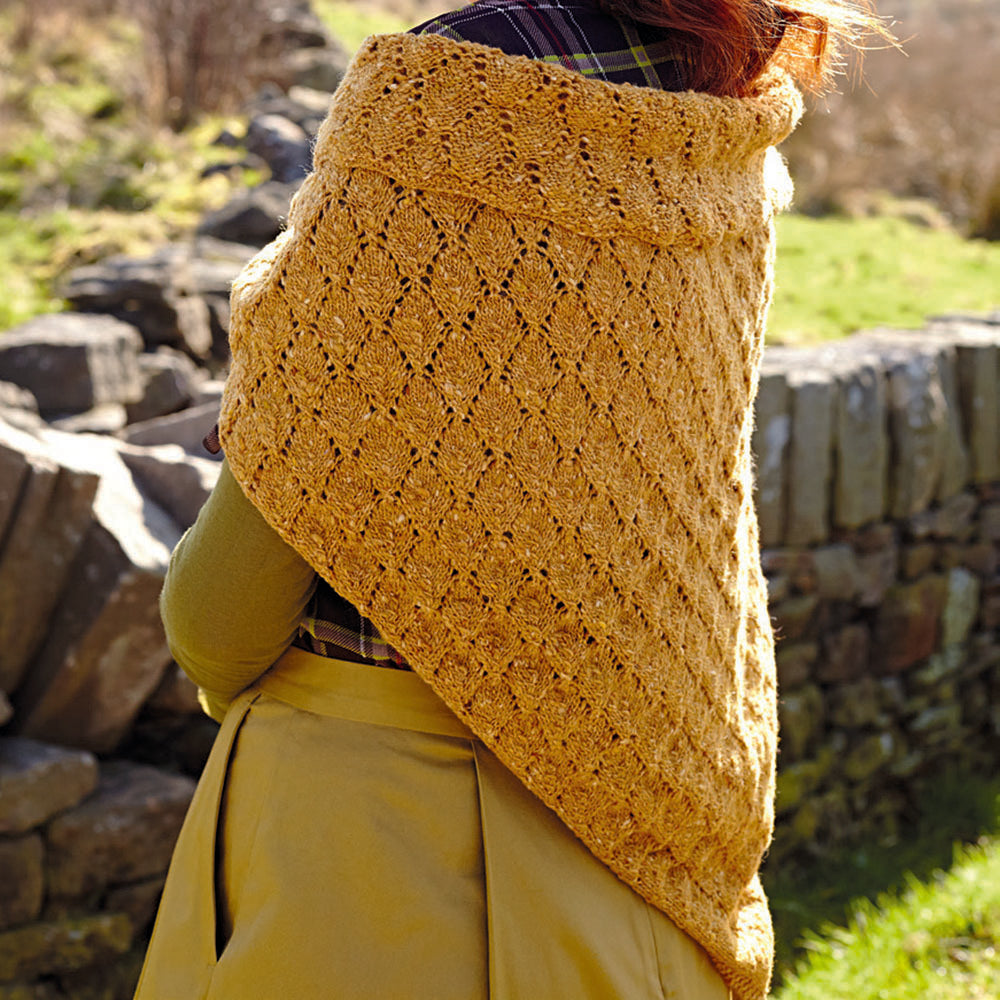 Kilcar Shawl - Knitting Pattern for Women in Debbie Bliss Fine Donegal